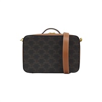 棕色 牛皮 Triomphe Camera Bag 肩背包