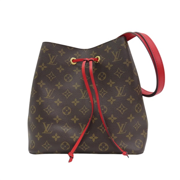 棕色 原花帆布 Neo Noe MM 水桶包 肩背包 M44021