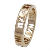 18K玫瑰金 鑽石 Atlas 戒指【Tiffany & Co 蒂芬妮】