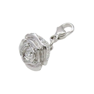 銀製 玫瑰花 水晶 墜飾【SWAROVSKI 施華洛世奇】 1064990