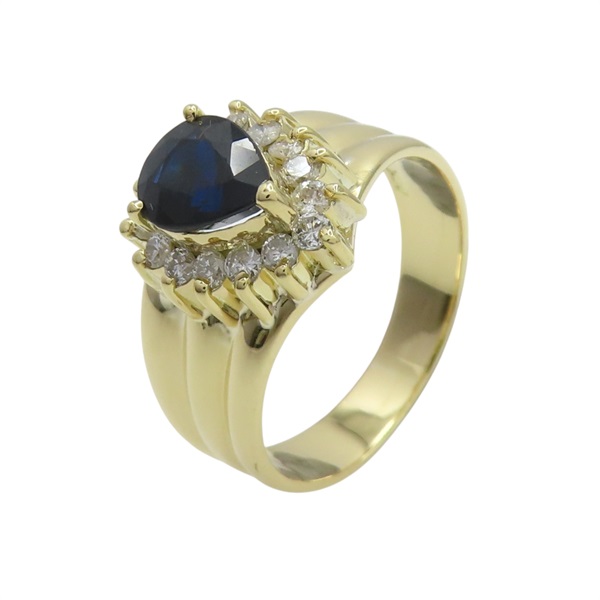 18K 黃金 鑽石 戒指【JEWELRY 無品牌珠寶】 Sapphire 5.5g