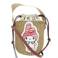 米色 藤編 My Melody Woody Small Basket 肩背包