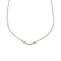 18K玫瑰金 Tiffany T Smile 項鍊【Tiffany & Co 蒂芬妮】