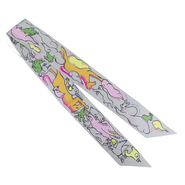 灰色 Twilly 絲綢