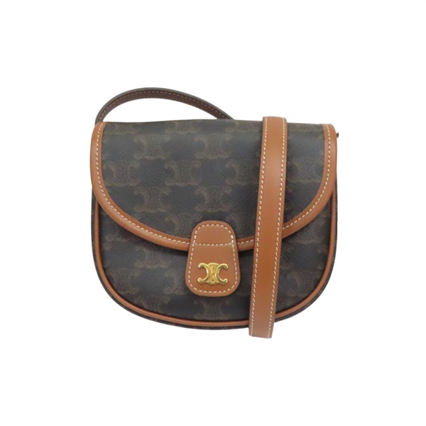 棕色 TRIOMPHE 帆布 MINI BESACE 肩背包 196702BZJ.04LU