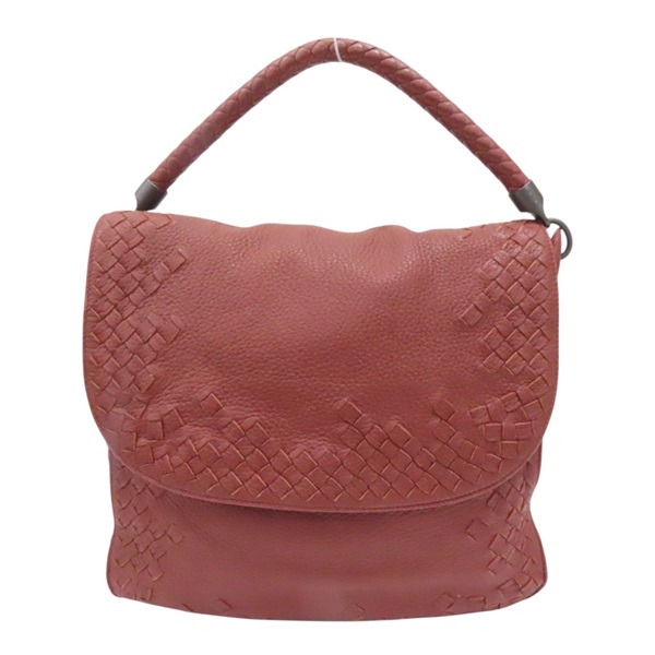 紅色 編織牛皮 單肩包
