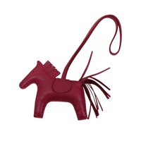 紅色 牛皮 Rodeo PM 飛馬 吊飾 Y刻【HERMES 愛馬仕】