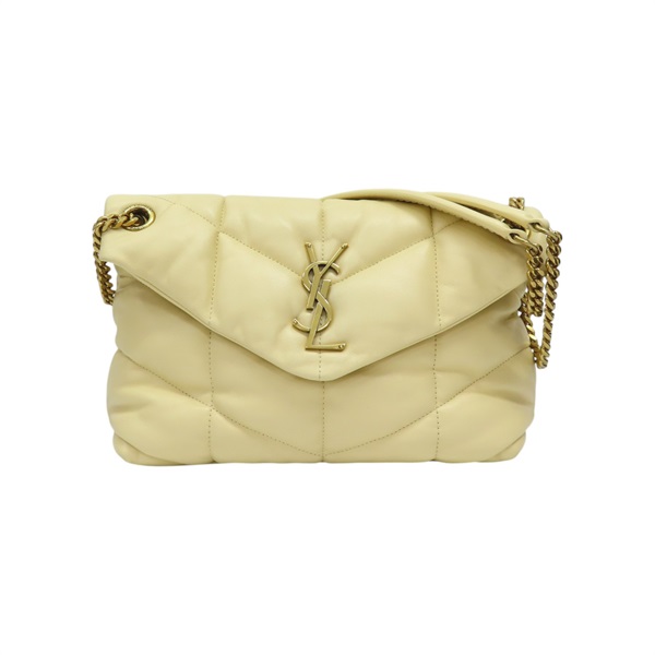 黃色 羊皮 Loulou Puffer 肩背包 577476