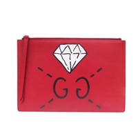 紅色牛皮 鑽石圖案 手拿包 445597