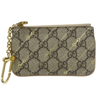 烏木色 GG Supreme 緹花帆布 Horsebit 零錢包 774340