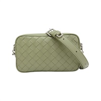 綠色 編織牛皮 Mini Intrecciato Camera 肩背包 765911
