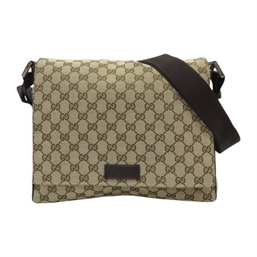 棕色帆布 肩背包 146236