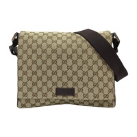 棕色帆布 肩背包 146236