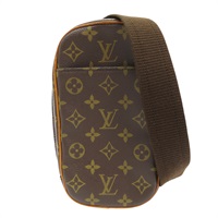 棕色 原花 PVC塗層帆布 胸口包 M51870