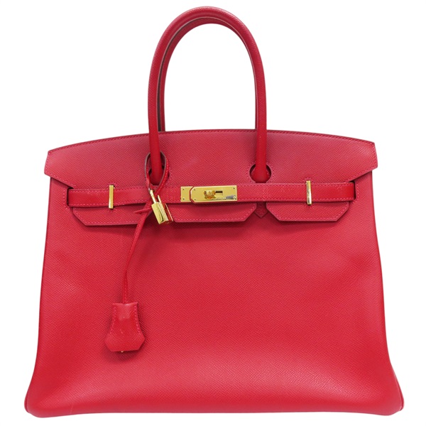 紅色 Epsom牛皮 Birkin 35 柏金包 手提包 □Q刻 金扣