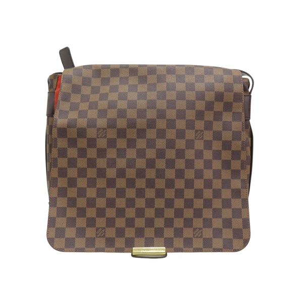 棕色 棋盤格帆布 Bastille 肩背包 霉斑 N45258