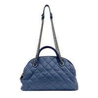 藍色 菱格紋 牛皮 Bowling 兩用包