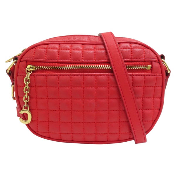 紅色 牛皮 C CHARM 肩背包 【CELINE 賽琳】