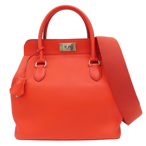 橘色 Swift牛皮 Toolbox 26 兩用包 T刻 銀扣