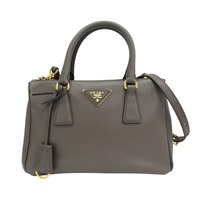 灰色 Saffiano 防刮牛皮 Galleria Small 兩用包 1BA896