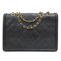 黑色 羊皮 鍊帶 肩背包 金扣