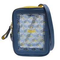 藍色牛皮 透明PVC 肩背包【Faure Le Page】