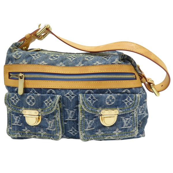 藍色 原花 單寧 Baggy PM 肩背包【LOUIS VUITTON LV 路易威登】 M95049