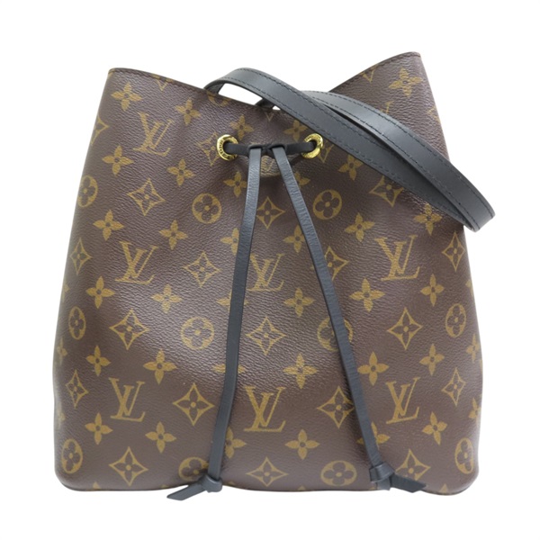 黑色/棕色 原花 帆布 NeoNoe MM 肩背包 M44020【LOUIS VUITTON LV 路易威登】 M44020