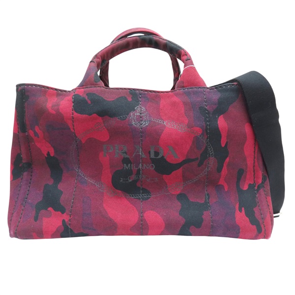 紅色迷彩 帆布 兩用包【PRADA 普拉達】 B2642B