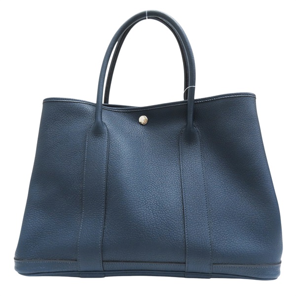 藍色 Negonda牛皮 Garden Party 36 手提包 口Q刻 銀扣【HERMES 愛馬仕】