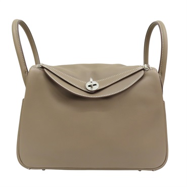 大象灰 Swift牛皮 Lindy 30 手提包 □R刻 銀扣【HERMES 愛馬仕】