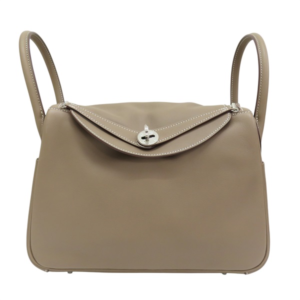 大象灰 Swift牛皮 Lindy 30 手提包 □R刻 銀扣【HERMES 愛馬仕】