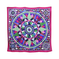 多色 羊絨 絲綢  Rose de Compas 絲巾 圍巾140x140【HERMES 愛馬仕】