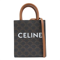 棕色 Triomphe帆布 Mini Vertical Cabas 兩用包 194372【CELINE 賽琳】 194372
