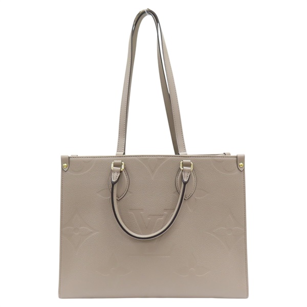 棕色 原花壓紋牛皮 Onthego MM 兩用包 M45607 【LOUIS VUITTON LV 路易威登】 M45607