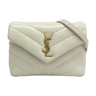 白色羊皮 Loulou Toy 肩背包 染色【SAINT LAURENT YSL 聖羅蘭】