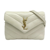 白色羊皮 Loulou Toy 肩背包 染色【SAINT LAURENT YSL 聖羅蘭】