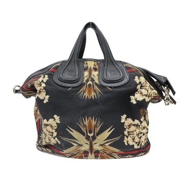 黑色印花帆布 牛皮 Pandora 兩用包 銀扣【GIVENCHY 紀梵希】