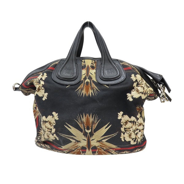 黑色印花帆布 牛皮 Pandora 兩用包 銀扣【GIVENCHY 紀梵希】