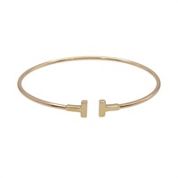18K玫瑰金 T Wire 手環【Tiffany & Co 蒂芬妮】
