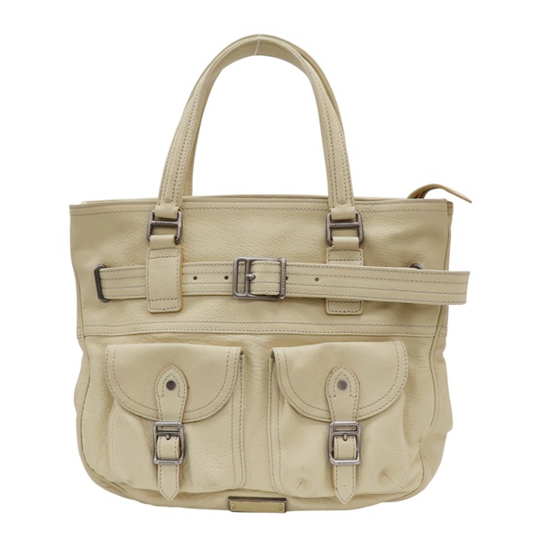 奶油色 牛皮 Multiple Pocket 肩背包【BURBERRY 巴寶莉】