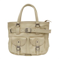 奶油色 牛皮 Multiple Pocket 肩背包【BURBERRY 巴寶莉】