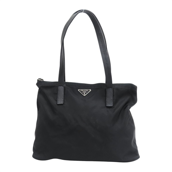 黑色 尼龍帆布 肩背包【PRADA 普拉達】