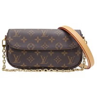 棕色 原花 帆布 Wallet on Chain Ivy 肩背包【LOUIS VUITTON LV 路易威登】 M81911