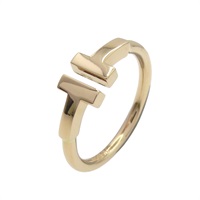 18K玫瑰金 T Wire 戒指【Tiffany & Co 蒂芬妮】