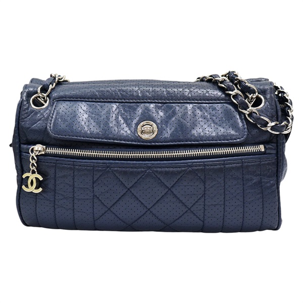 深藍色 牛皮 肩背包 A34243【CHANEL 香奈兒】 A34243