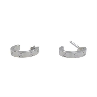 18K白金 LOVE 環形耳環【Cartier 卡地亞】 B8028900