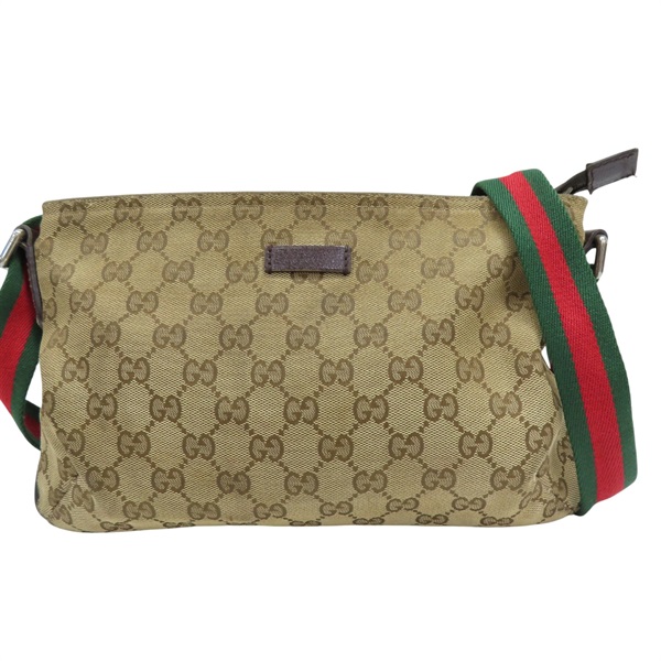 烏木色 緹花帆布 肩背包【GUCCI 古馳】 189749