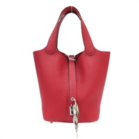紅色 TC牛皮 Picotin Lock 18 PM 手提包 銀扣 □M刻【HERMES 愛馬仕】