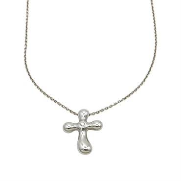 925純銀 鑽石 Elsa Peretti Cross 項鍊【Tiffany & Co 蒂芬妮】